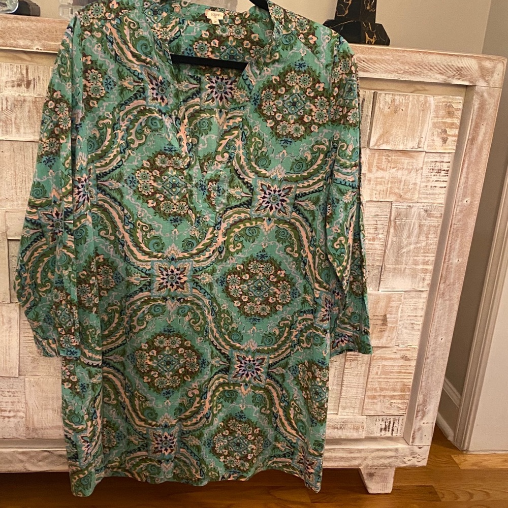 💥 J. Crew mint/pink/navy tunic/cover-up